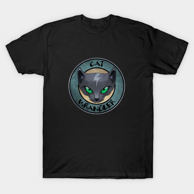 Cat Wrangler T-Shirt by laynekarkruff